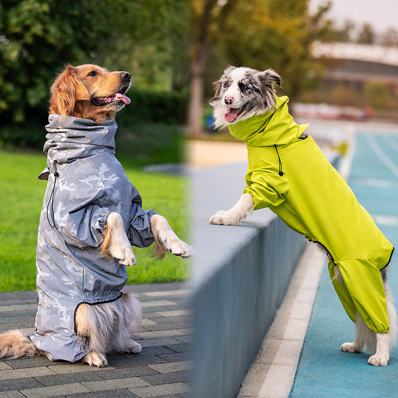 Imperméable d'extérieur réfléchissant et étanche pour grands chiens et animaux de compagnie