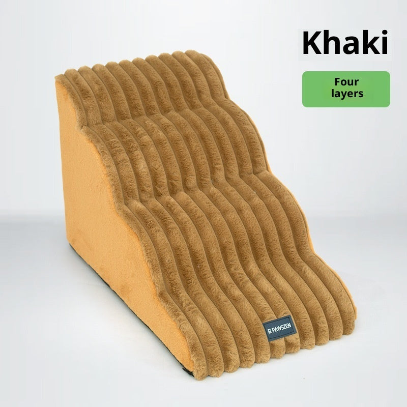 Escalier pour animaux en mousse, déhoussable, lavable et antidérapant