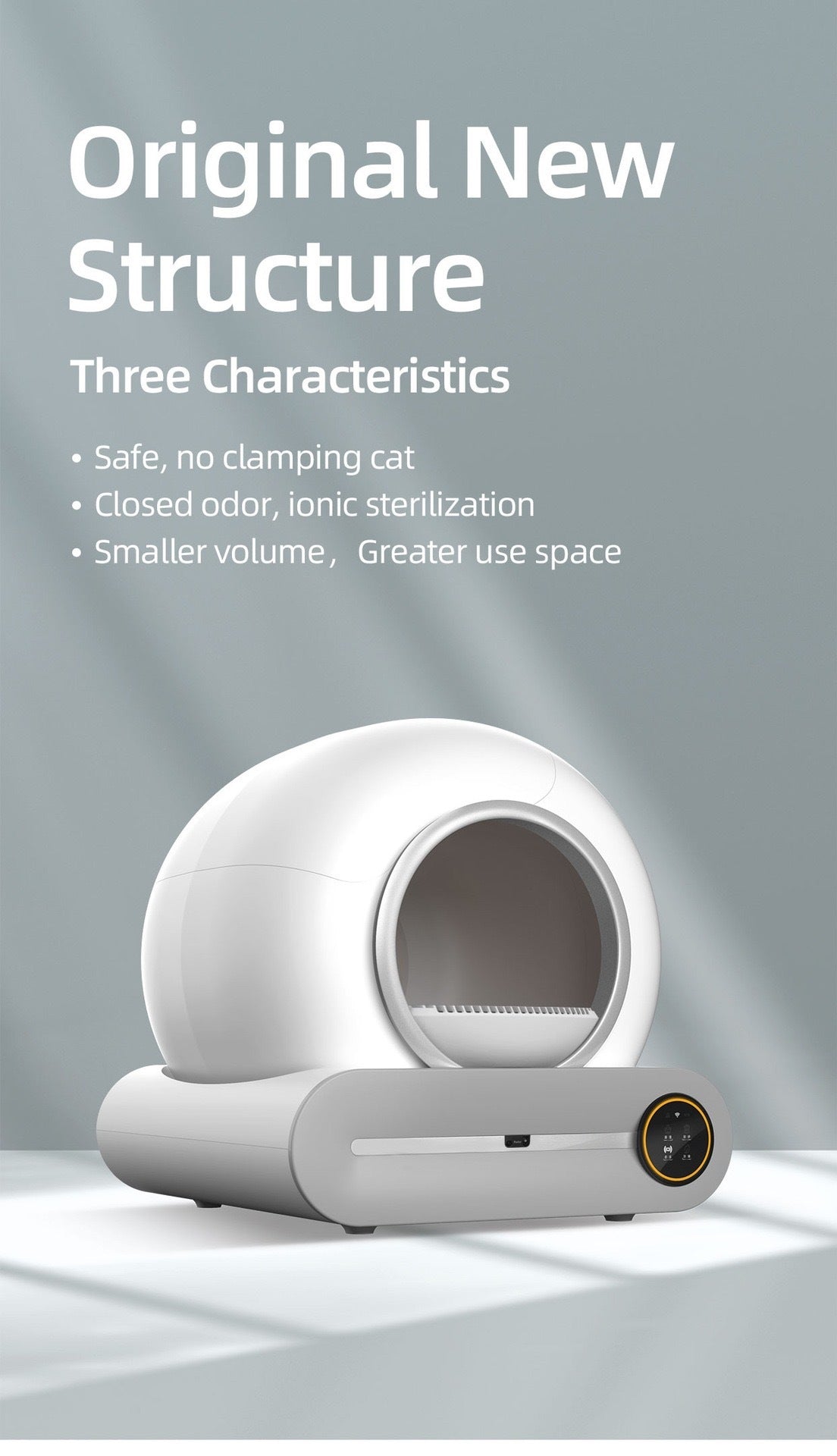 Litière autonettoyante pour chat intelligente