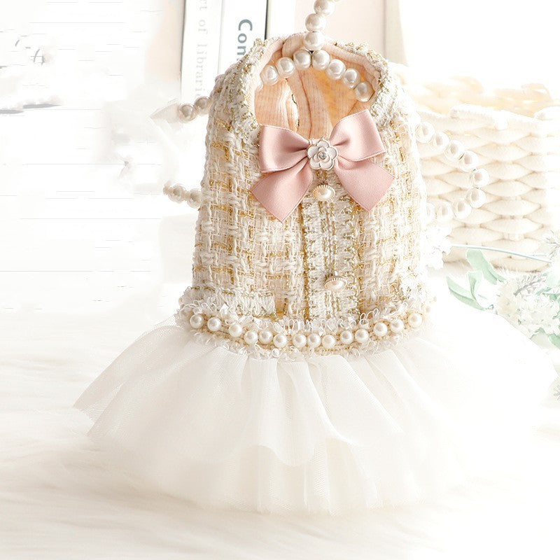 Robe en dentelle pour petits chiens