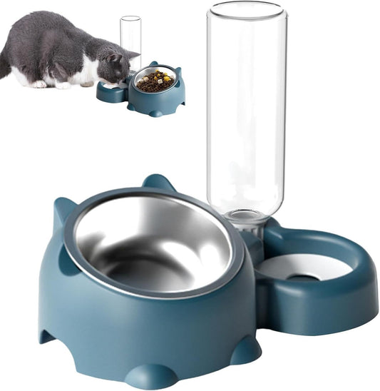 Ensemble gamelles pour chat – Gamelle inclinée à 16 degrés pour chien avec distributeur d'eau, gamelle amovible pour animaux de compagnie, gamelle pour boire et manger pour chien, gamelle amovible pour chats et chiens