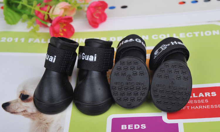 Bottes de pluie souples, antidérapantes et résistantes à l'usure pour animaux en silicone