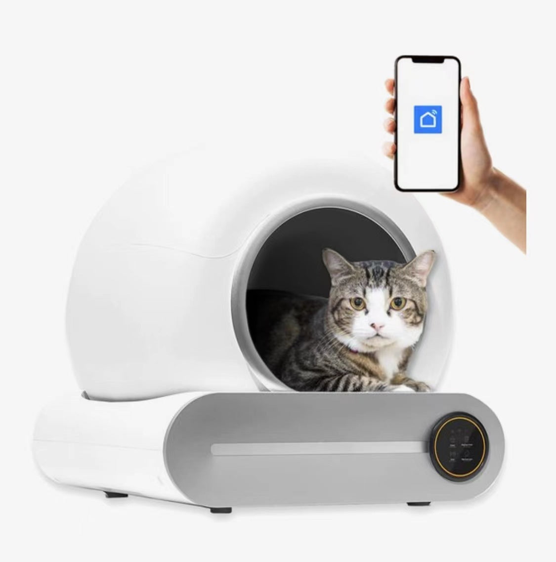 Litière autonettoyante pour chat intelligente