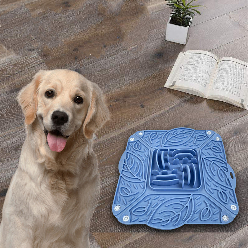 Gamelle pliable en silicone pour animaux de compagnie, mangeoire lente multifonctionnelle