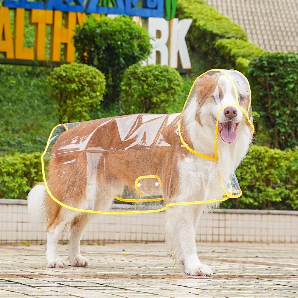 Imperméable transparent pour chiens de petite et moyenne taille, vêtement de pluie pour animaux avec capuche, matériaux légers et respirants, idéal pour les promenades en extérieur