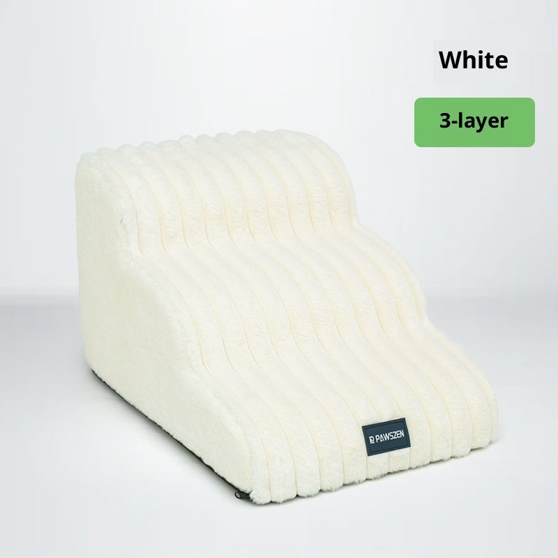Escalier pour animaux en mousse, déhoussable, lavable et antidérapant