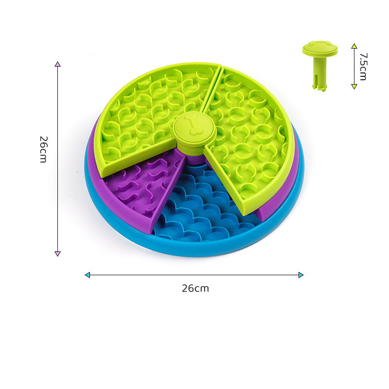 Gamelle Lente pour Chien avec Puzzle 3 Niveaux Anti-étouffement Antidérapante Mangeoire Lente Interactif pour Chiot Accessoires pour Animaux de Compagnie