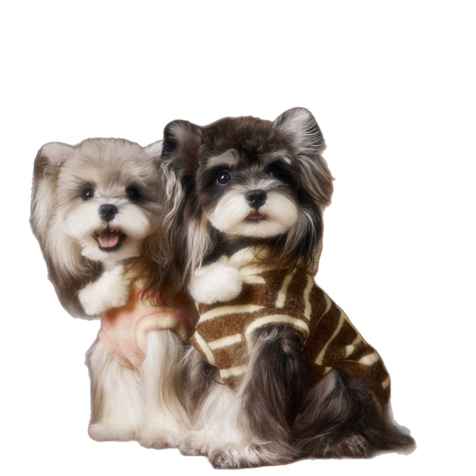 Pet Clothes Autumn And Winter Cute Felt Biscuit Sweater