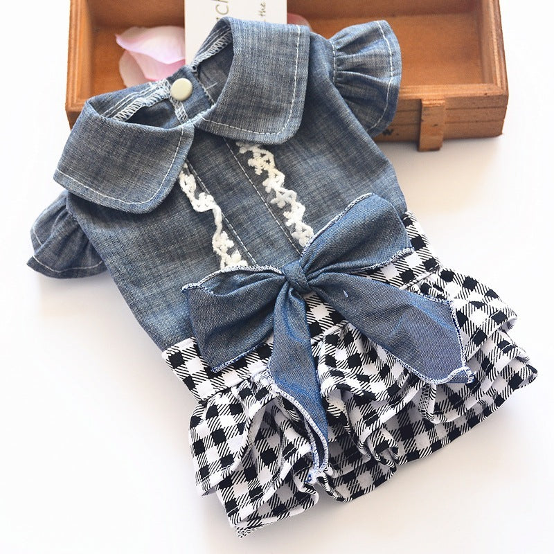 Pet Clothes Princess Dress Bow Skirt Teddy Dress