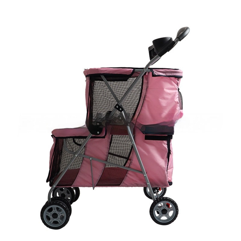Poussette pliable et légère pour petit animal de compagnie