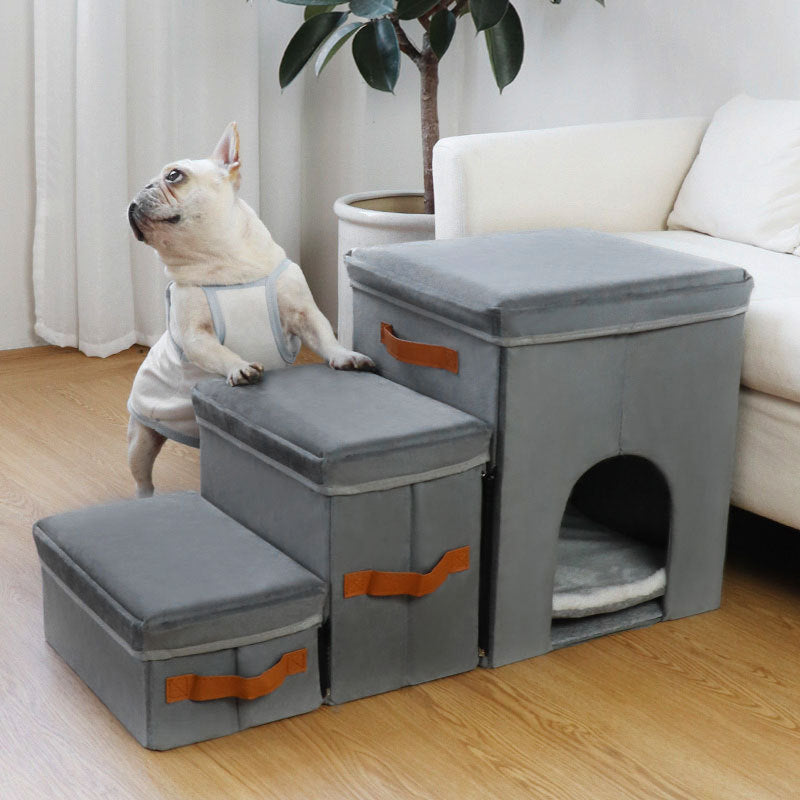 Escalier pliable de rangement pour animaux de compagnie