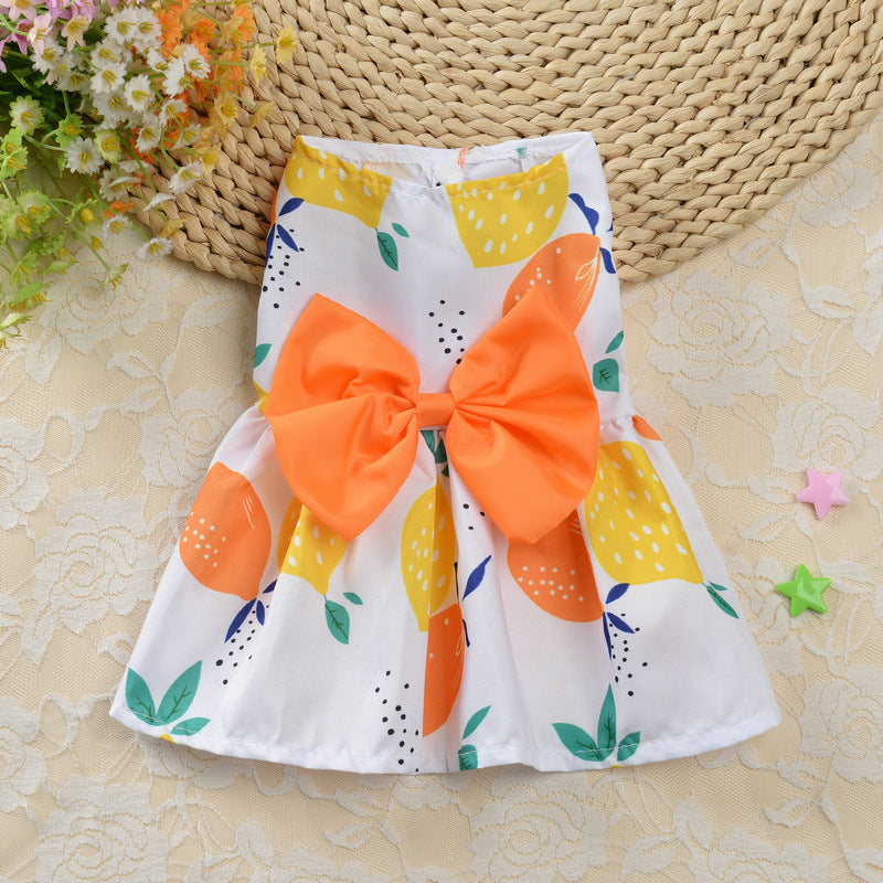 Robe de princesse à fleurs pour chien adorable