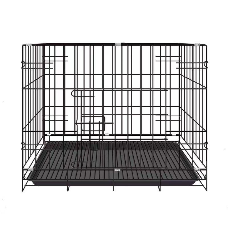Cage pour petit chien, niche pour chiot, cage pour chat avec bac à litière séparé, taille moyenne