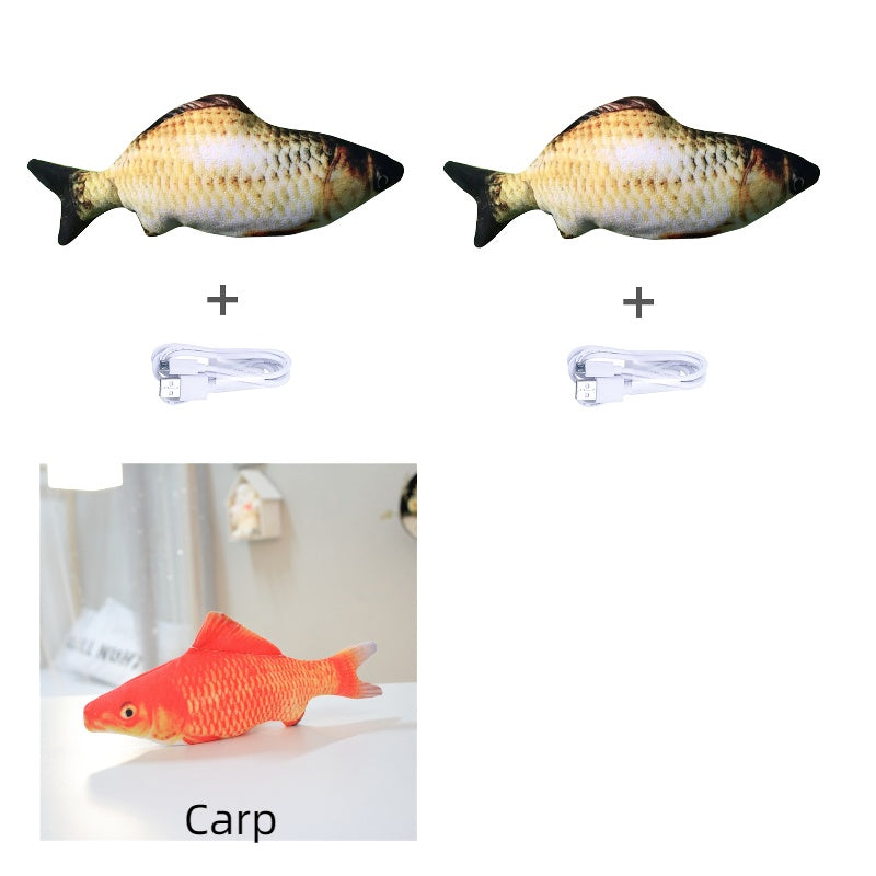 Version sans herbe à chat - Jouet électrique de simulation de poisson sauteur