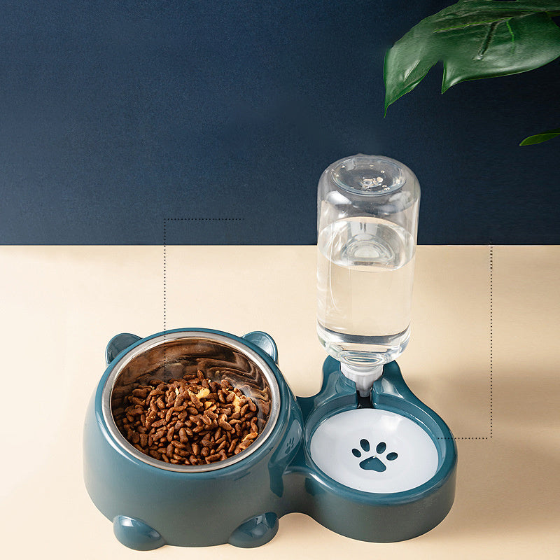 Ensemble gamelles pour chat – Gamelle inclinée à 16 degrés pour chien avec distributeur d'eau, gamelle amovible pour animaux de compagnie, gamelle pour boire et manger pour chien, gamelle amovible pour chats et chiens