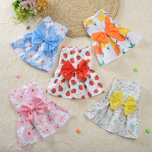 Robe de princesse à fleurs pour chien adorable