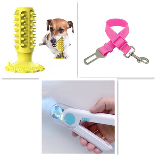 Brosse à Dents pour Chien Nettoyage des Dents Ventouse Bâtonnet Molaire Jouet à Mâcher pour Chien