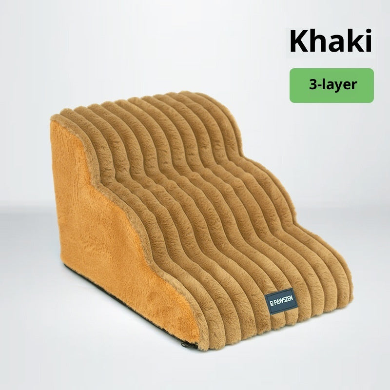 Escalier pour animaux en mousse, déhoussable, lavable et antidérapant
