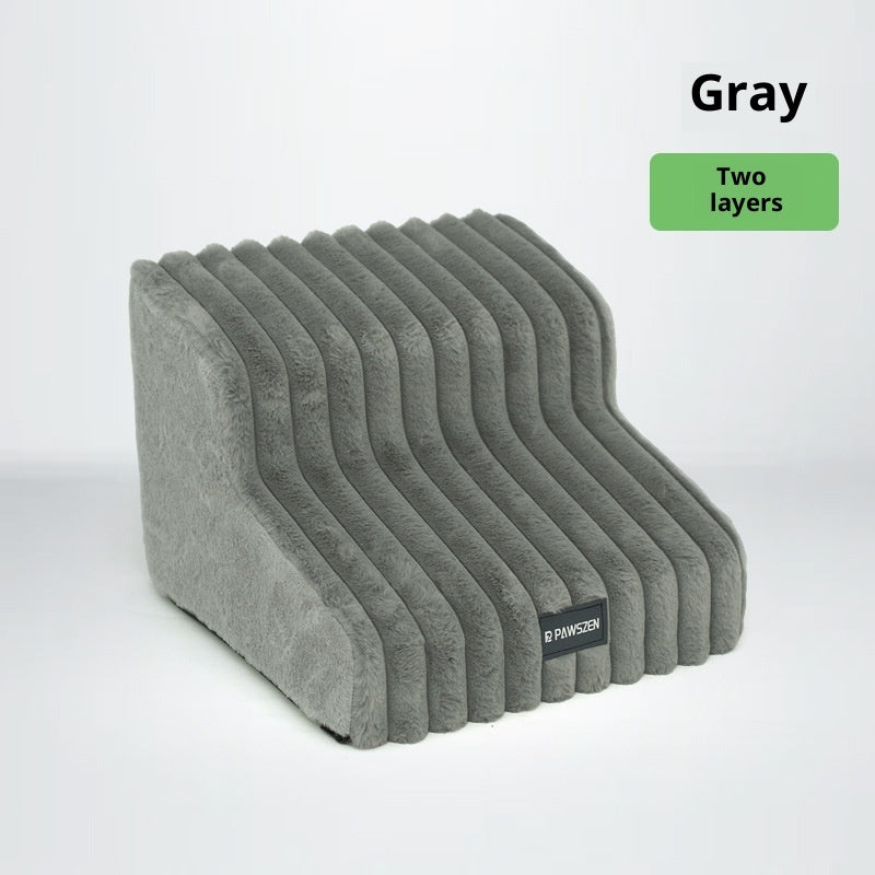 Escalier pour animaux en mousse, déhoussable, lavable et antidérapant