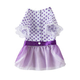 Dog Clothes Pet Polka Dot Breathable Princess Tulle Skirt