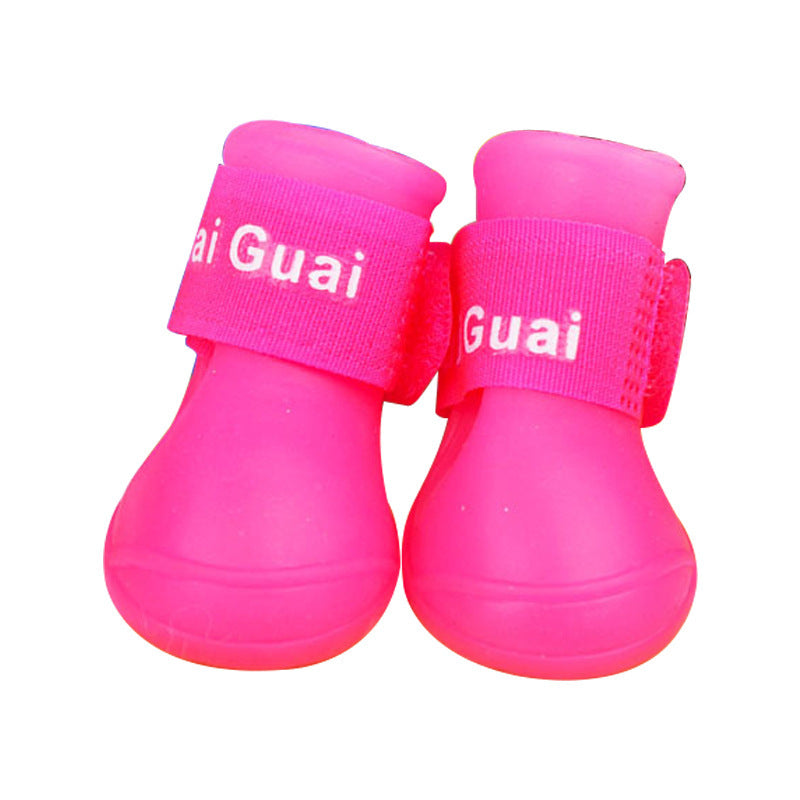 Bottes de pluie souples, antidérapantes et résistantes à l'usure pour animaux en silicone