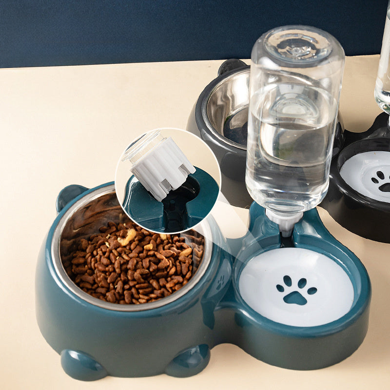 Ensemble gamelles pour chat – Gamelle inclinée à 16 degrés pour chien avec distributeur d'eau, gamelle amovible pour animaux de compagnie, gamelle pour boire et manger pour chien, gamelle amovible pour chats et chiens