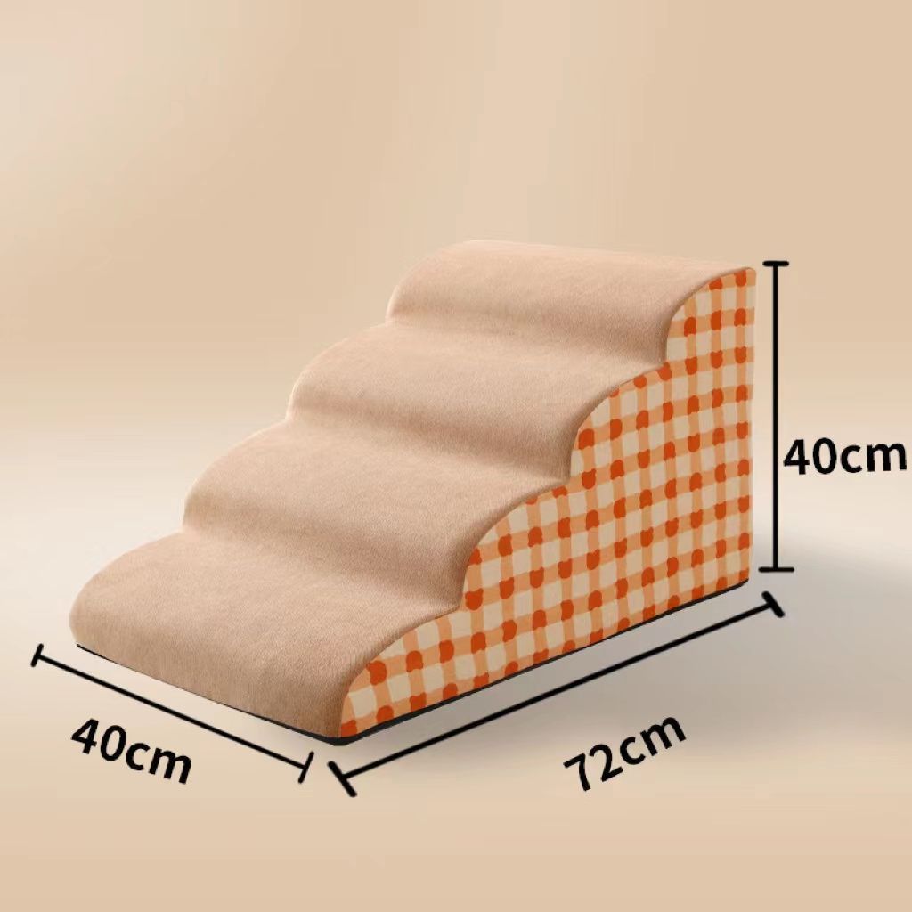 Escalier pour petit chien avec marche en mousse déhoussable