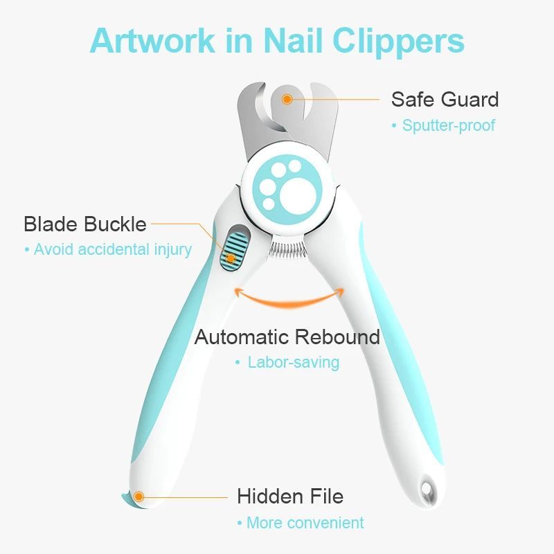 Coupe-ongles pour animaux de compagnie mignons, ciseaux coupe-ongles pour chiens économes en main-d'œuvre, coupe-griffes pour chats, fournitures de toilettage pour animaux de compagnie