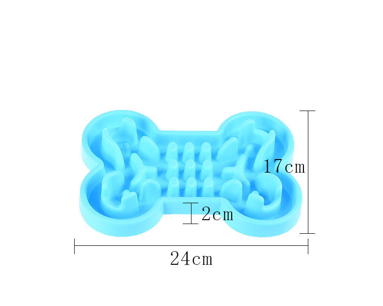Nouveau Bol Anti-Glouton pour Chien avec Puzzle Os Fournitures pour Animaux de Compagnie