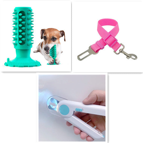 Brosse à Dents pour Chien Nettoyage des Dents Ventouse Bâtonnet Molaire Jouet à Mâcher pour Chien