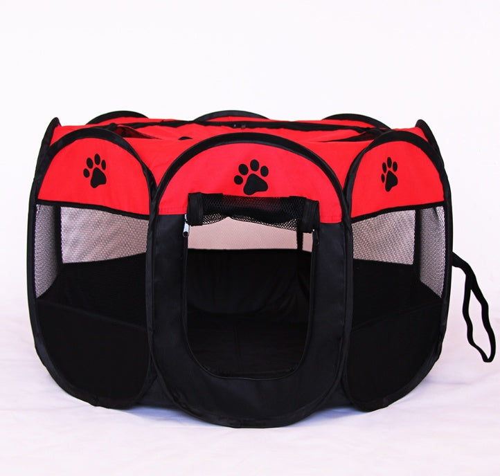 Parc pliable octogonal en tissu Oxford pour chat et chien
