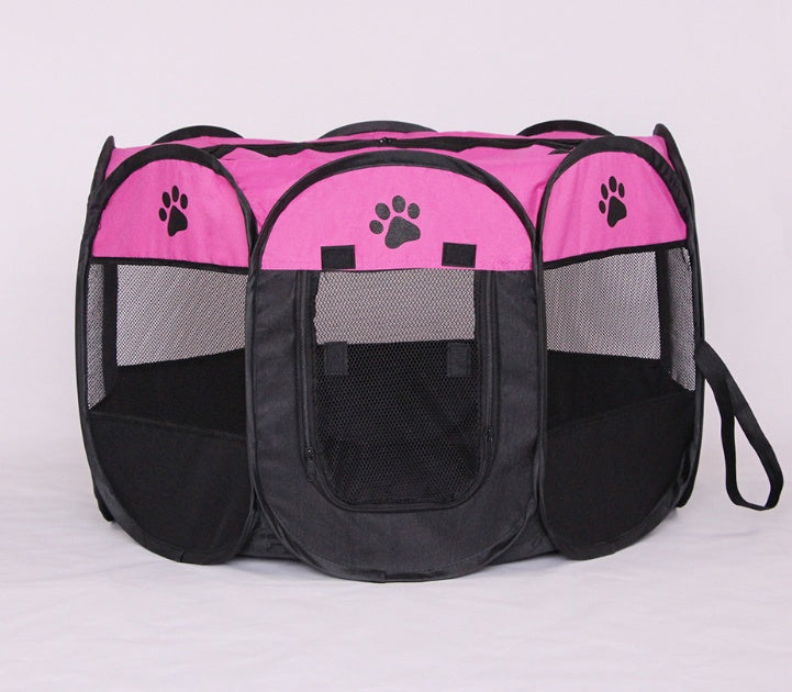 Parc pliable octogonal en tissu Oxford pour chat et chien