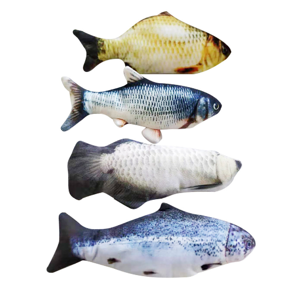 Version sans herbe à chat - Jouet électrique de simulation de poisson sauteur