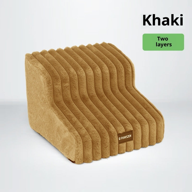 Escalier pour animaux en mousse, déhoussable, lavable et antidérapant