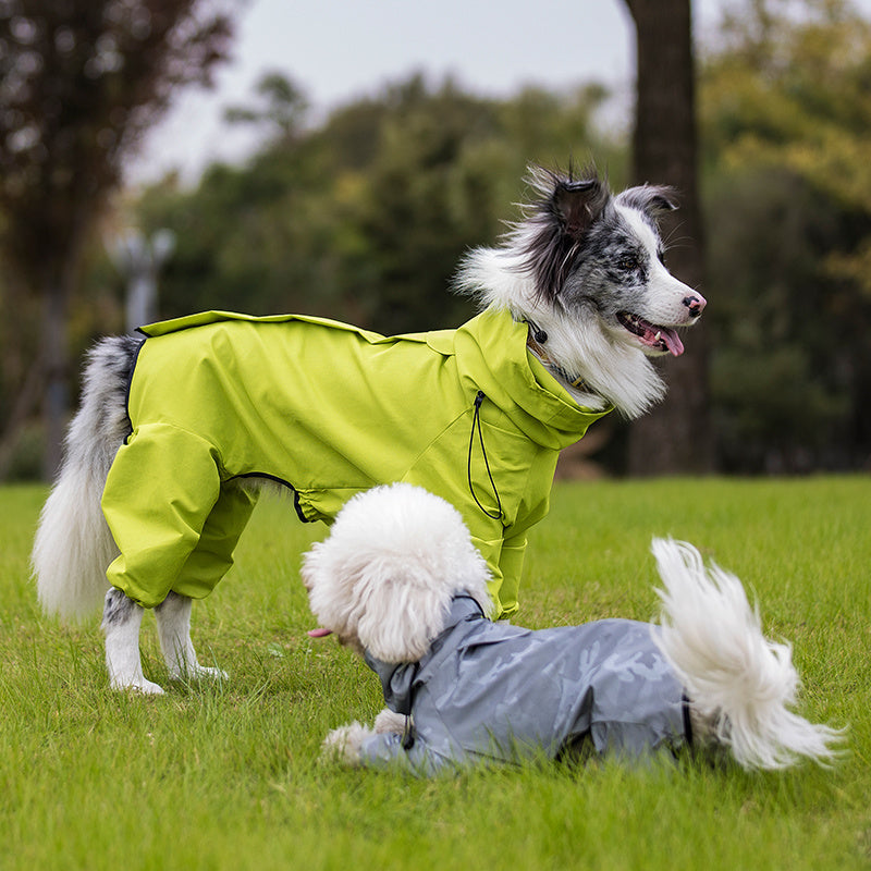 Imperméable d'extérieur réfléchissant et étanche pour grands chiens et animaux de compagnie