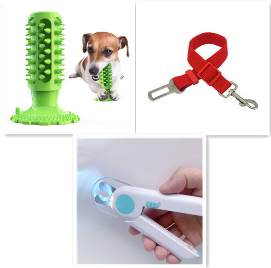 Brosse à Dents pour Chien Nettoyage des Dents Ventouse Bâtonnet Molaire Jouet à Mâcher pour Chien