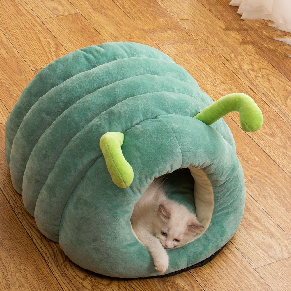 Panier en peluche chaud pour animal de compagnie en hiver