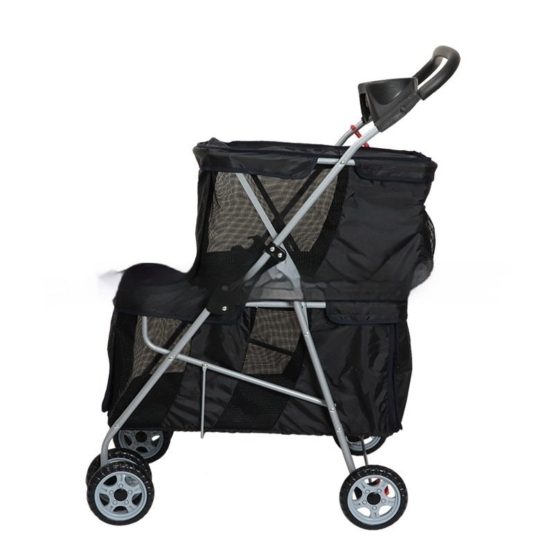 Poussette pliable et légère pour petit animal de compagnie