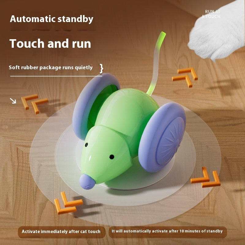 Jouets pour animaux de compagnie Jouet interactif pour chat Voiture de souris électrique - Jouet automatique avec évitement intelligent d'obstacles Produits pour animaux de compagnie