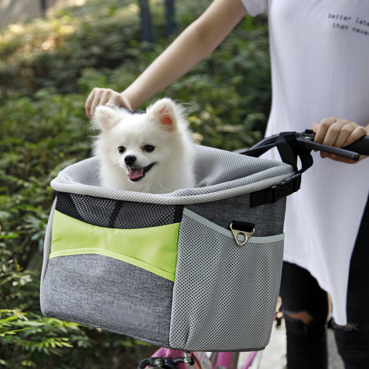 Panier de vélo pour chien à fixer au cadre