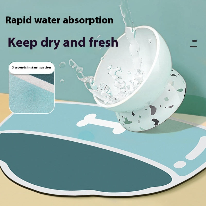 Tapis d'alimentation pour animaux en silicone, antidérapant, imperméable et anti-éclaboussures