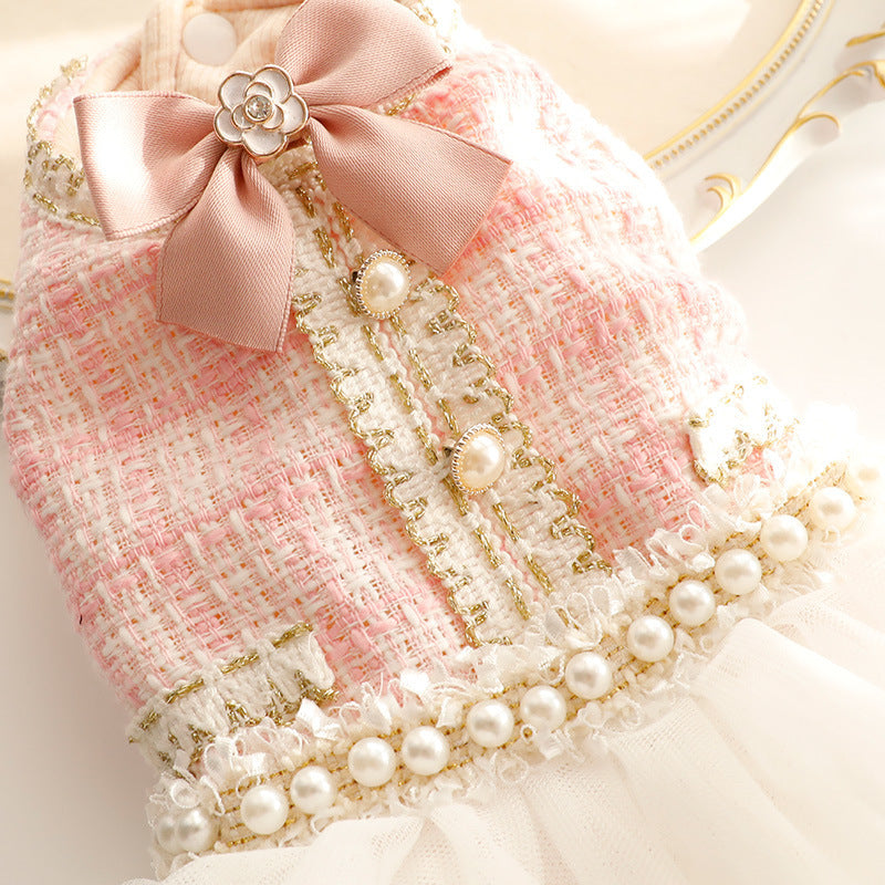 Robe en dentelle pour petits chiens