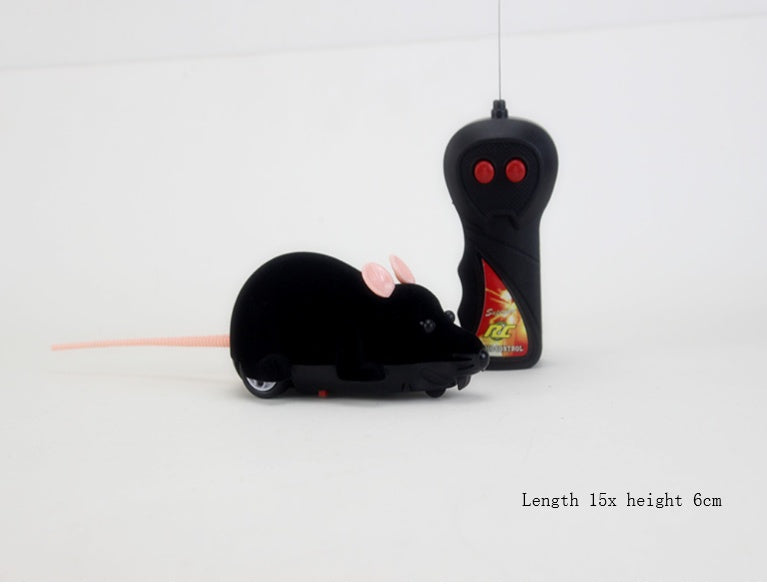 Nouvelle simulation de souris amusante en flocage électrique avec télécommande, emballage en boîte de couleur, jouet pour chat, fournitures pour animaux de compagnie, batterie intégrée