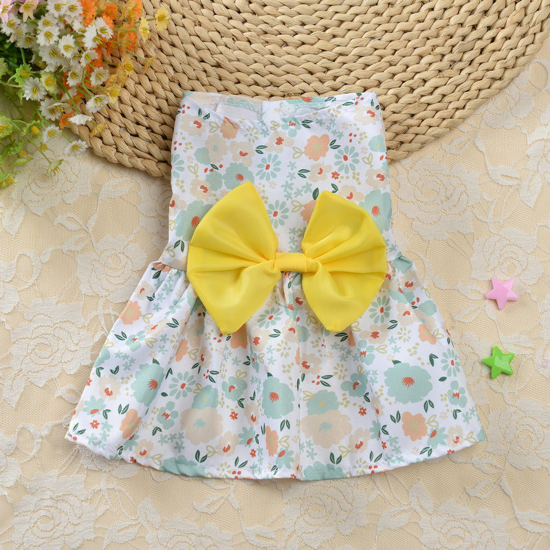 Robe de princesse à fleurs pour chien adorable