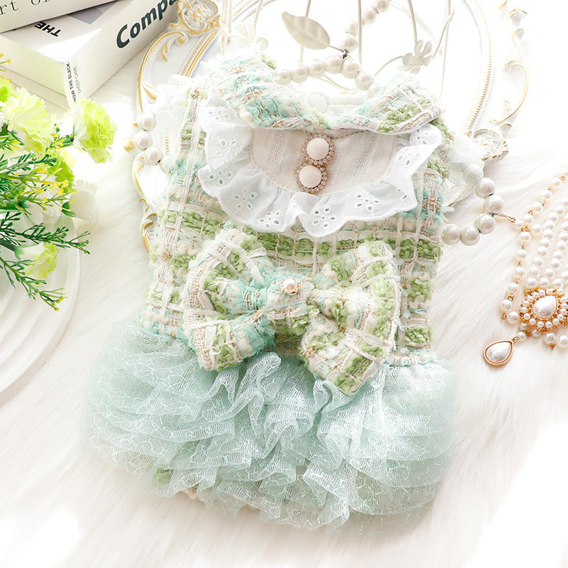 Robe en dentelle pour petits chiens