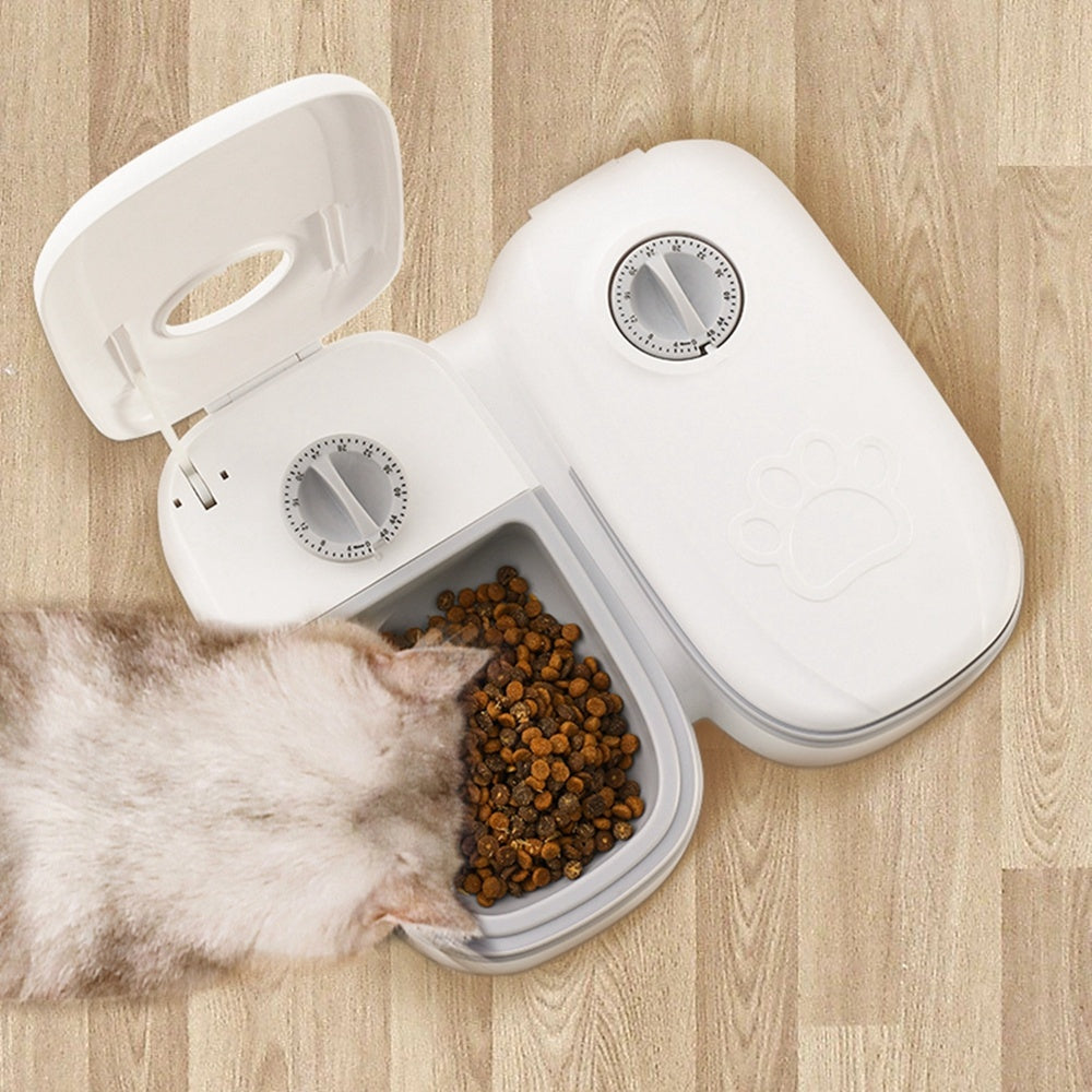 Distributeur automatique de nourriture intelligent pour chats et chiens avec minuterie et bol en acier inoxydable, fournitures pour animaux de compagnie