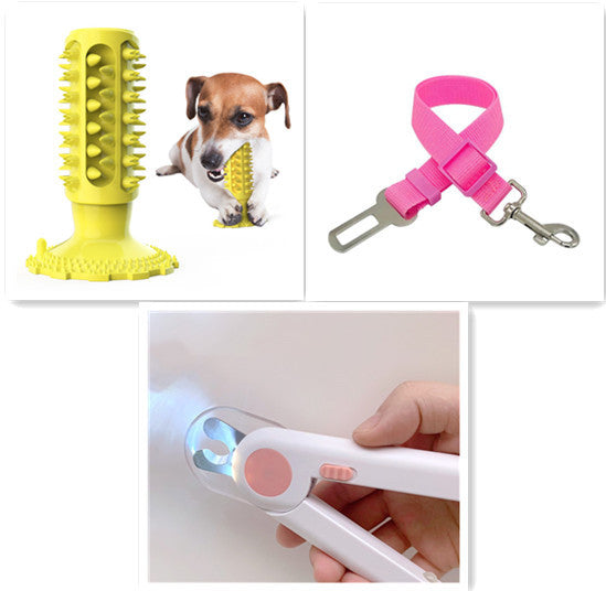 Brosse à Dents pour Chien Nettoyage des Dents Ventouse Bâtonnet Molaire Jouet à Mâcher pour Chien