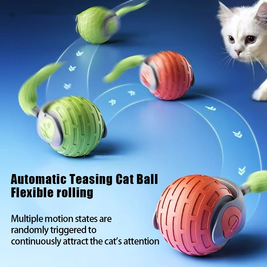 Nouveaux Jouets Interactifs pour Chat, Balle Roulante Électrique Automatique pour Chats, Chaton et Animaux de Compagnie, Jouet Intelligent Rechargeable par USB pour Chat, Produits pour Animaux