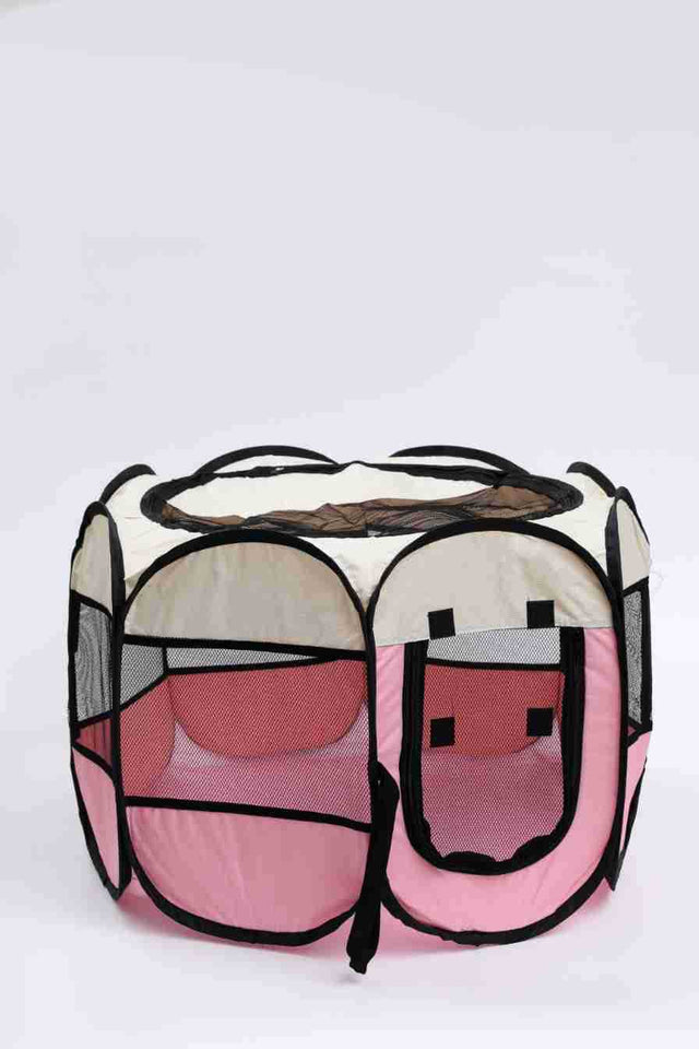 Octagonal Cage Fence Pet Cloth Tent Easy Storage Cat Nest