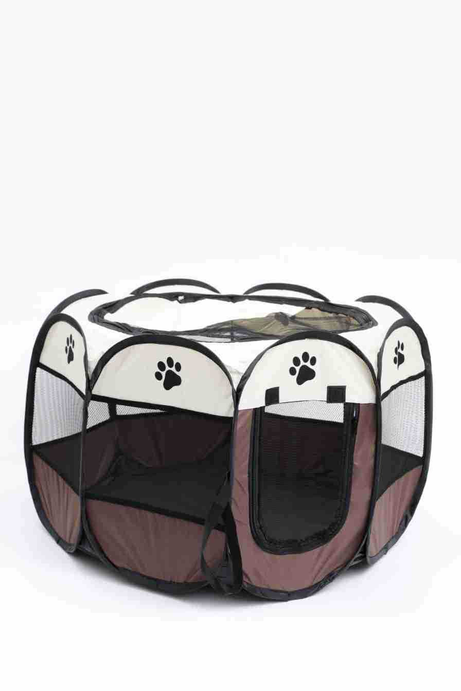 Tente en tissu octogonale pour animaux de compagnie, rangement facile, nid pour chat